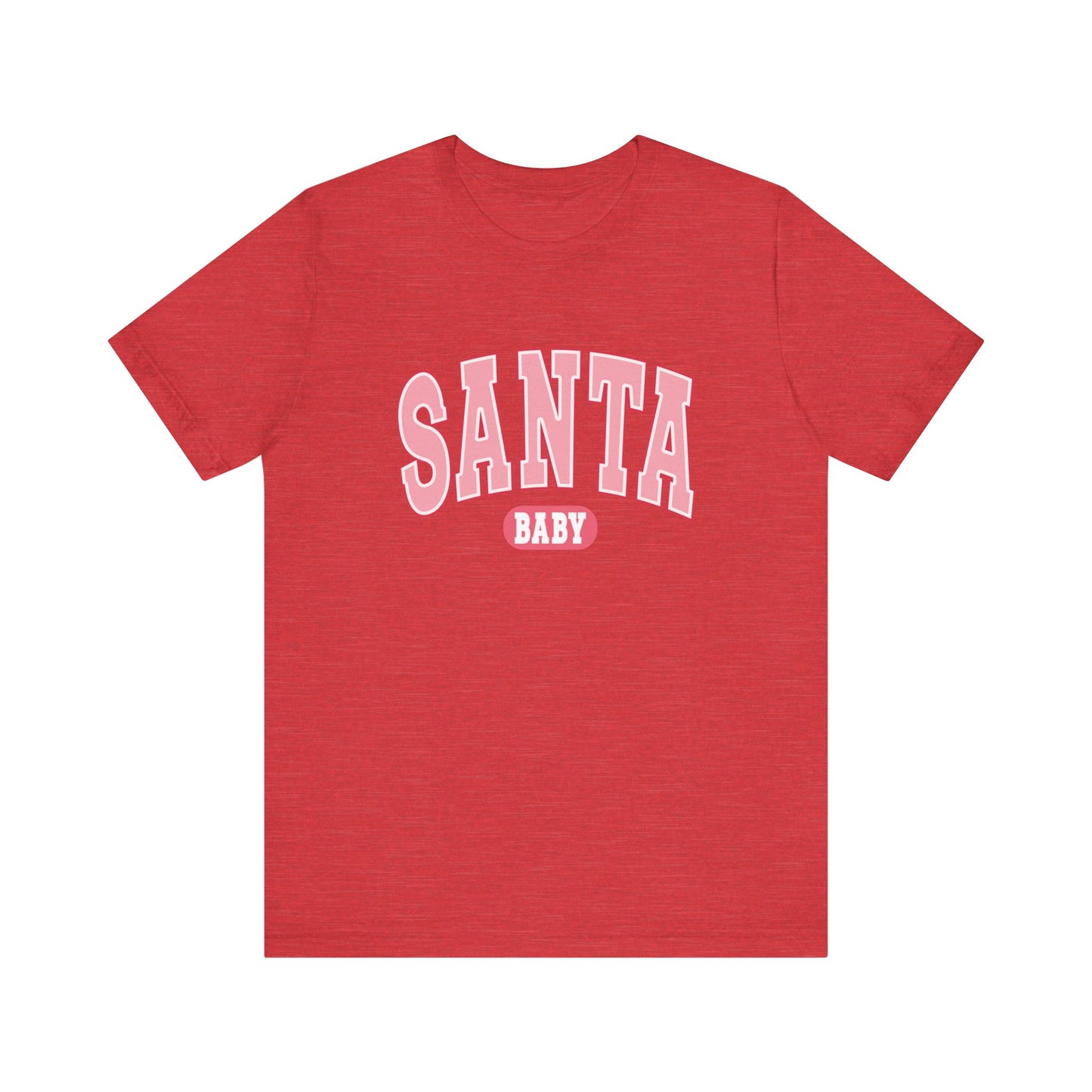 Santa Baby Christmas Tee – Pink Retro Holiday Shirt for Women | Cute & Festive T-Shirt