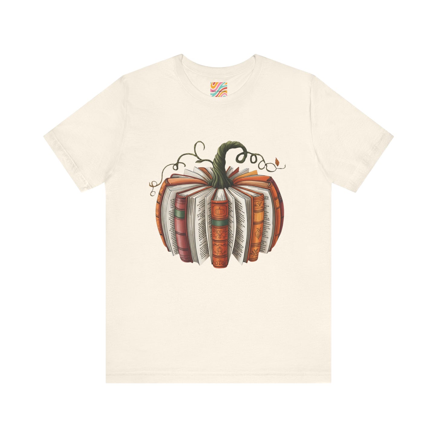 Book Pumpkin Unisex Jersey Short Sleeve Tee