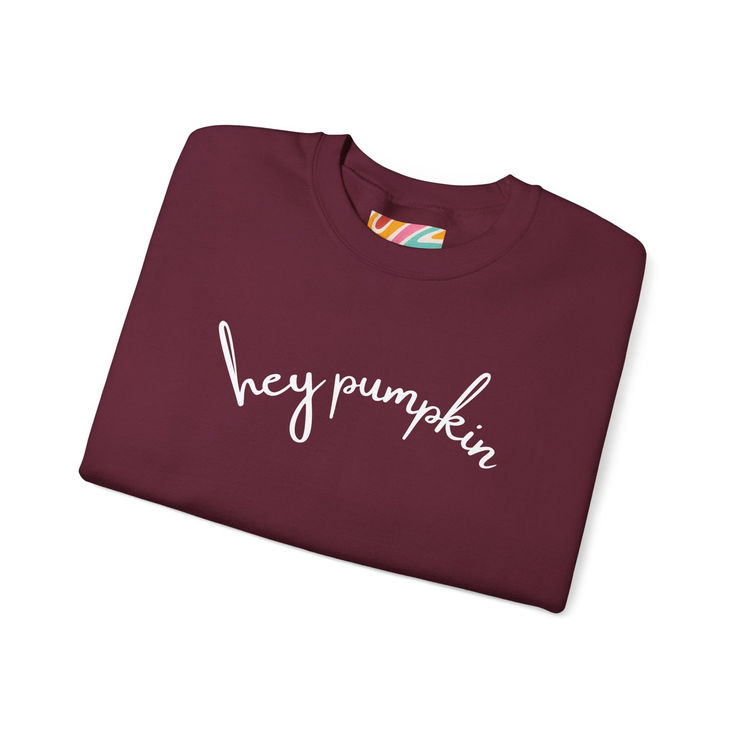 Hey Pumpkin Crewneck Sweatshirt, Cozy Autumn Apparel, Halloween Sweatshirt, Fall Fashion, Pumpkin Lover Gift