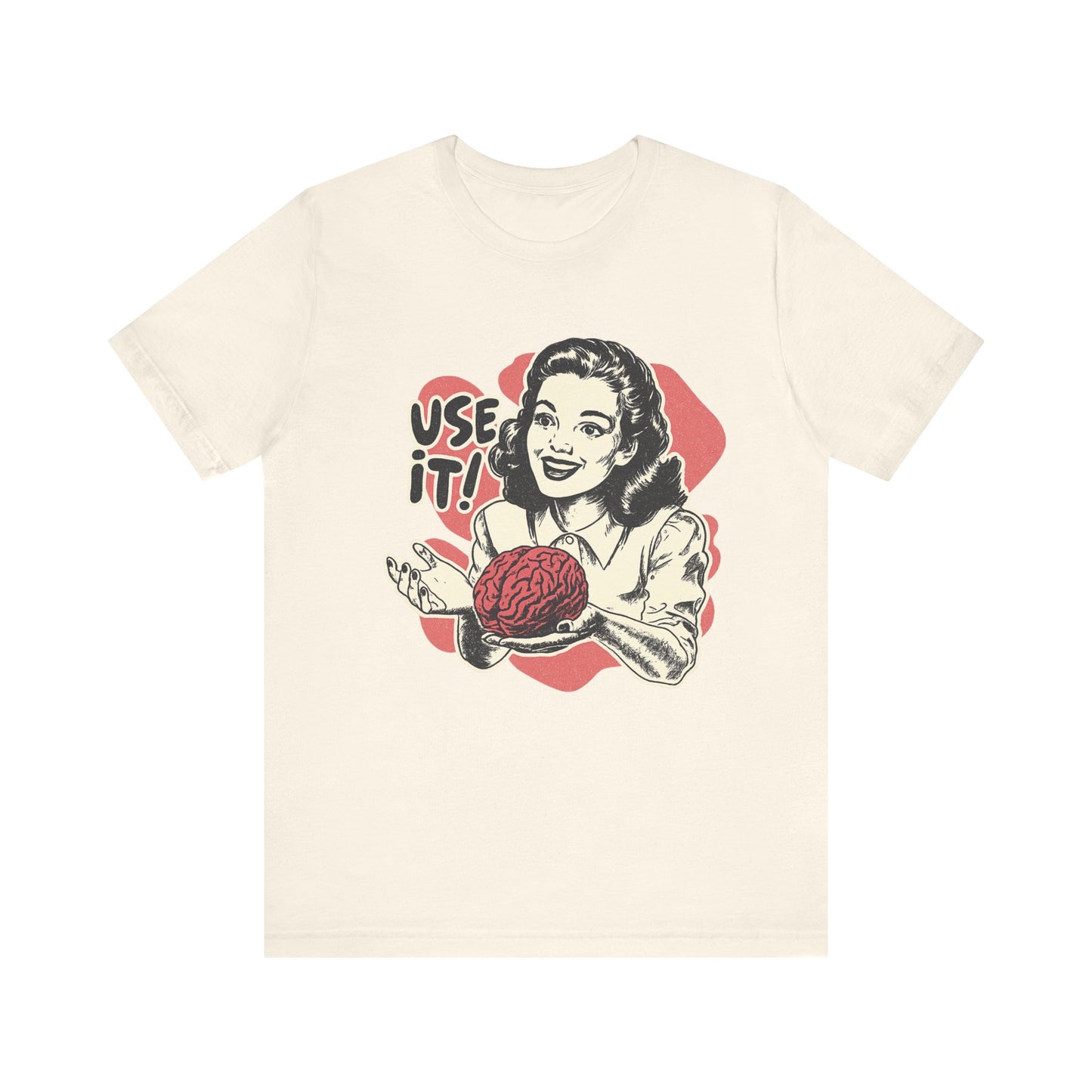 Vintage-Inspired Brain Tees, Use It! Graphic Tee for Brainiacs, Gift for Students, Fun Statement Shirt, Unisex Pop Culture Apparel