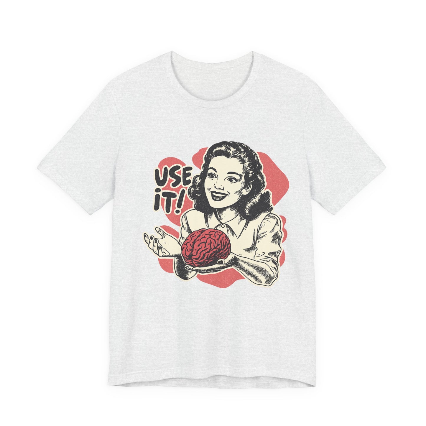 Vintage-Inspired Brain Tees, Use It! Graphic Tee for Brainiacs, Gift for Students, Fun Statement Shirt, Unisex Pop Culture Apparel