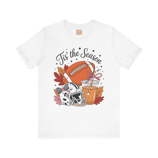 Football Season Tee, Unisex Jersey Short Sleeve Tee, Fall Shirt, Pumpkin Spice, Autumn Fashion, Game Day Apparel
