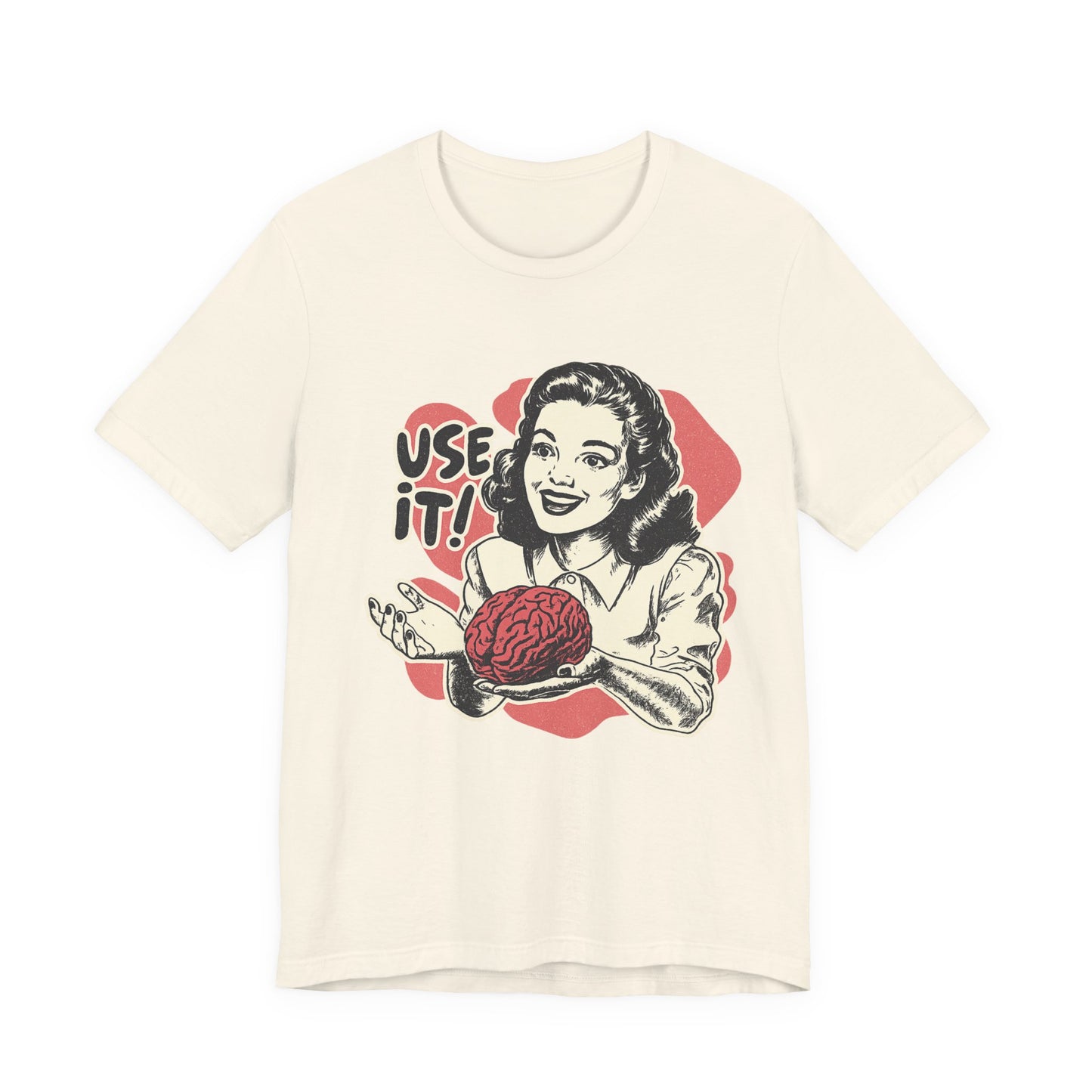 Vintage-Inspired Brain Tees, Use It! Graphic Tee for Brainiacs, Gift for Students, Fun Statement Shirt, Unisex Pop Culture Apparel