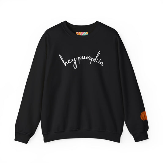 Hey Pumpkin Crewneck Sweatshirt, Cozy Autumn Apparel, Halloween Sweatshirt, Fall Fashion, Pumpkin Lover Gift