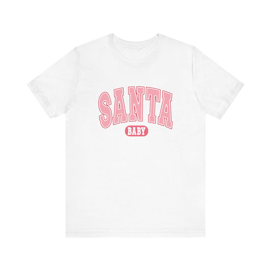 Santa Baby Christmas Tee – Pink Retro Holiday Shirt for Women | Cute & Festive T-Shirt