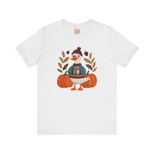 Autumn Goose Graphic Tee | Fall Sweatshirt, Cute Animal Shirt, Thanksgiving Gift, Cozy Apparel, Pumpkin Decor