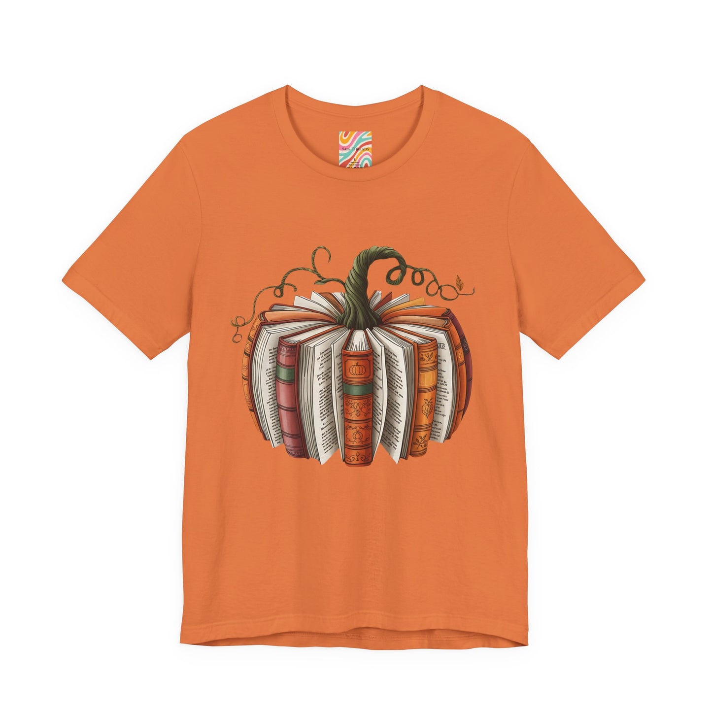 Book Pumpkin Unisex Jersey Short Sleeve Tee