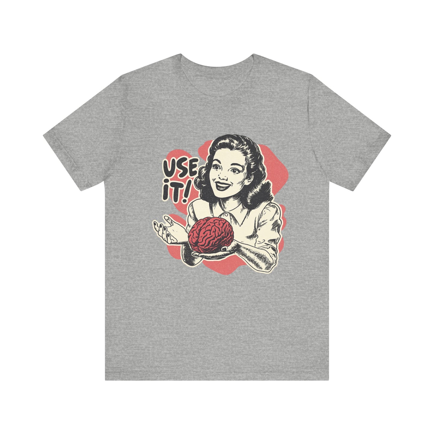 Vintage-Inspired Brain Tees, Use It! Graphic Tee for Brainiacs, Gift for Students, Fun Statement Shirt, Unisex Pop Culture Apparel