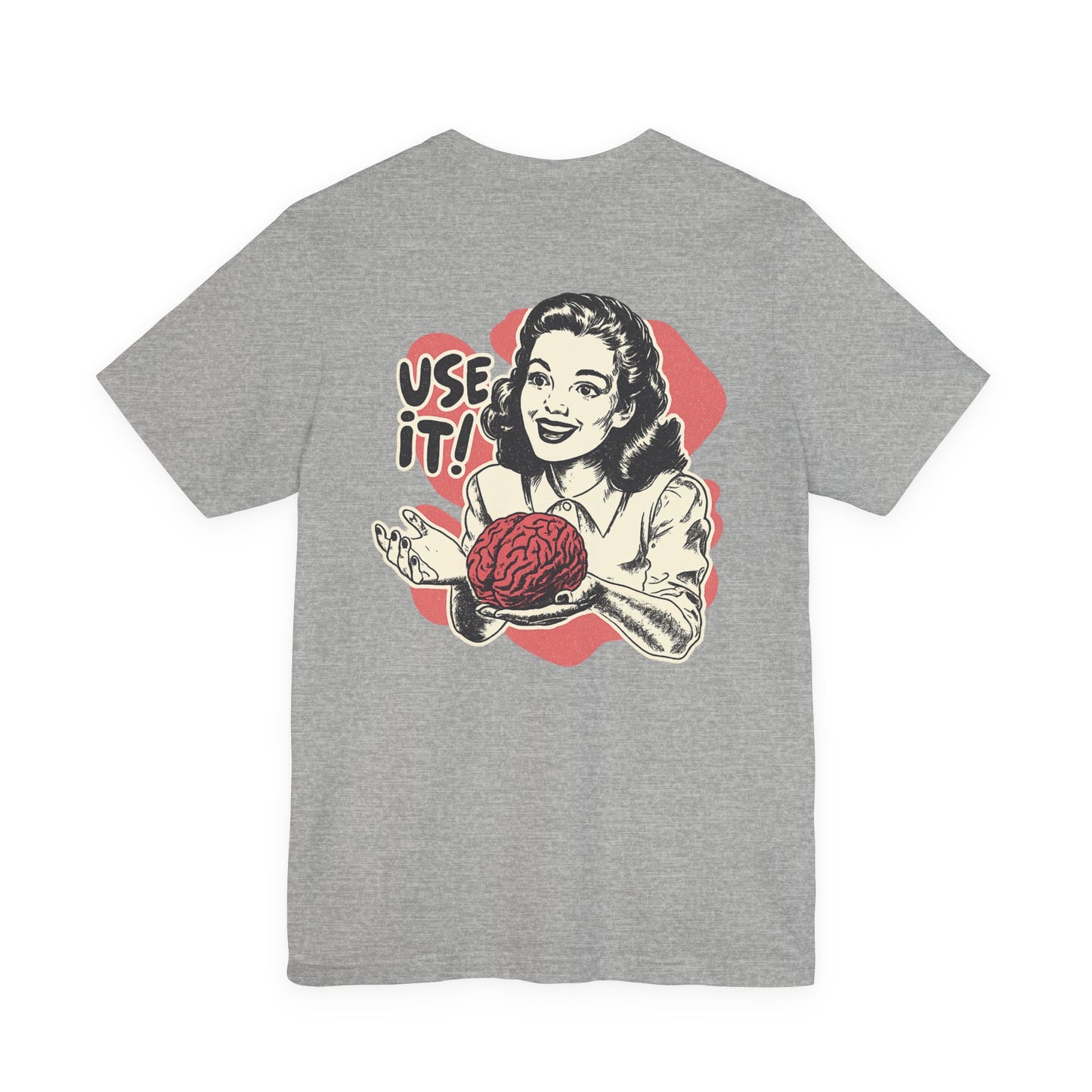 Vintage-Inspired Brain Tees, Use It! Graphic Tee for Brainiacs, Gift for Students, Fun Statement Shirt, Unisex Pop Culture Apparel