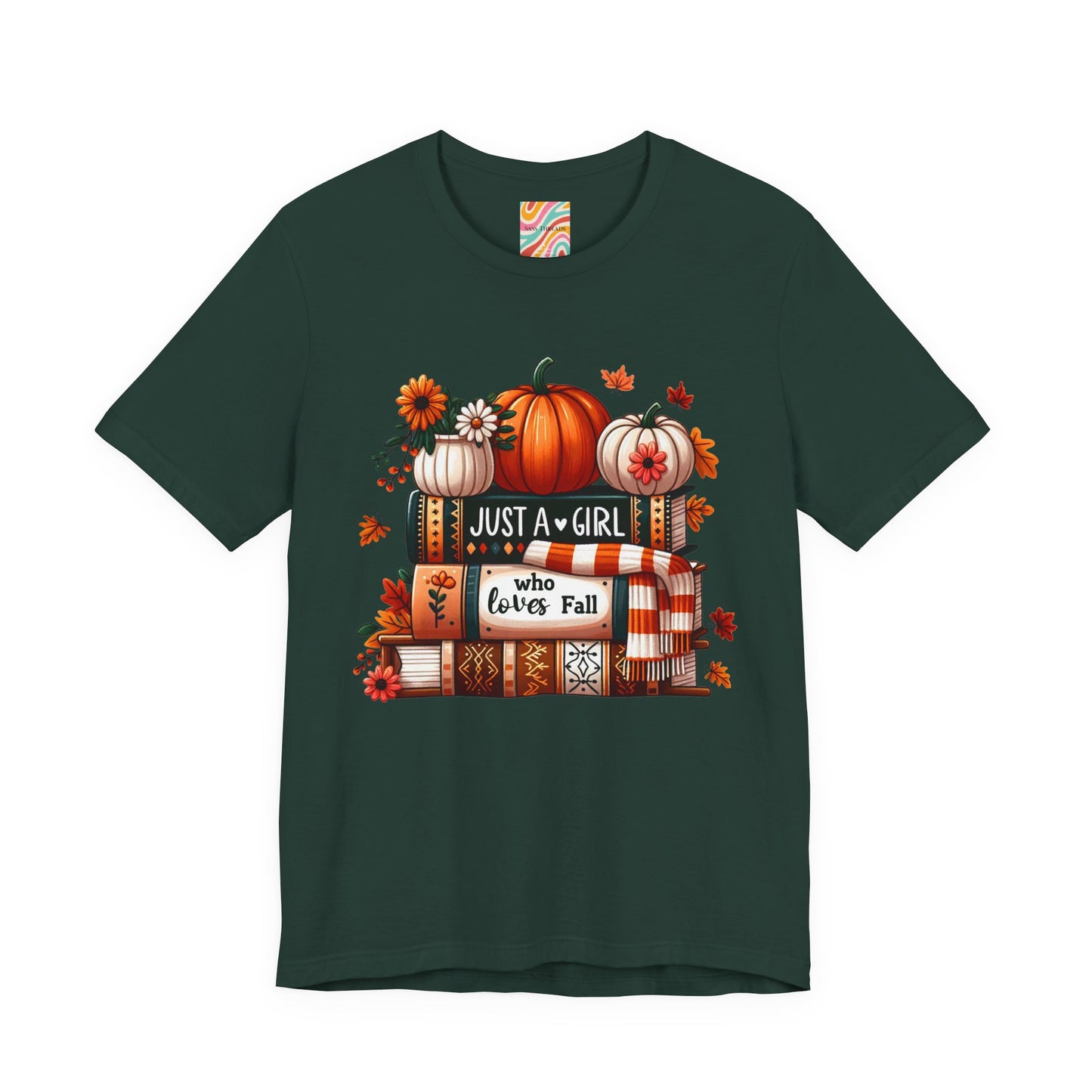 Fall Lover Tee, Autumn T-Shirt, Just a Girl Who Loves books