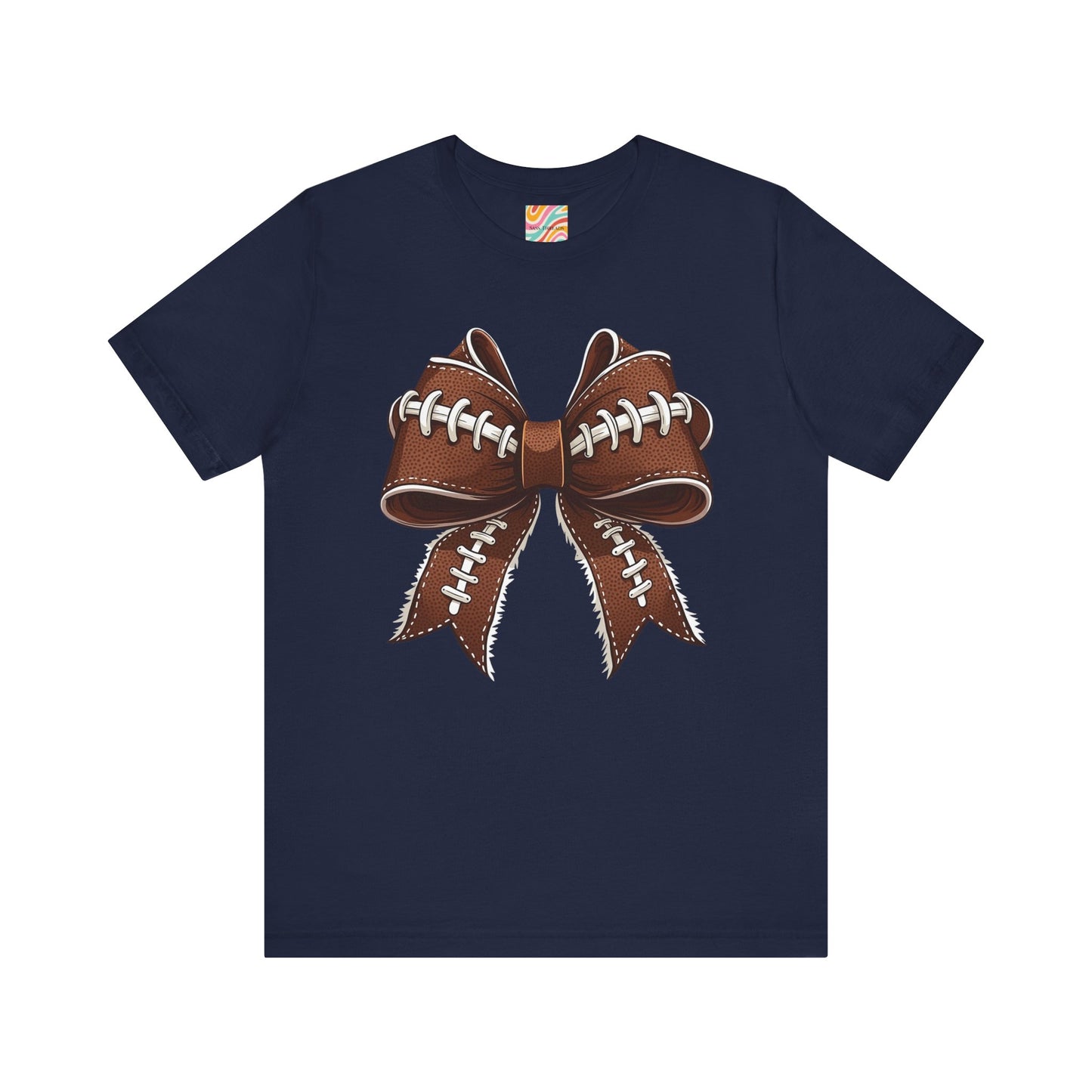 Football Bow Tee, Sports Shirt, Gift for Football Fans