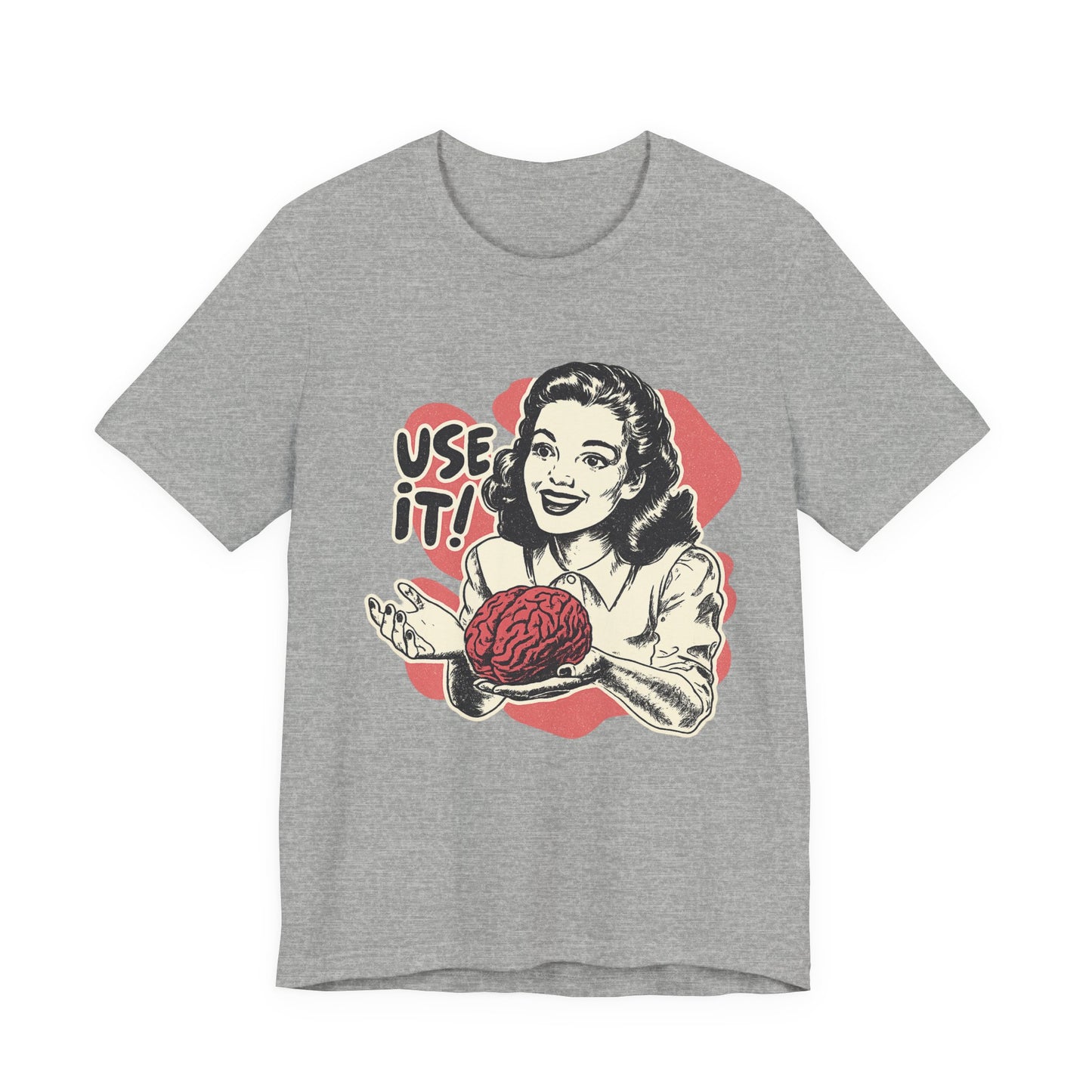 Vintage-Inspired Brain Tees, Use It! Graphic Tee for Brainiacs, Gift for Students, Fun Statement Shirt, Unisex Pop Culture Apparel