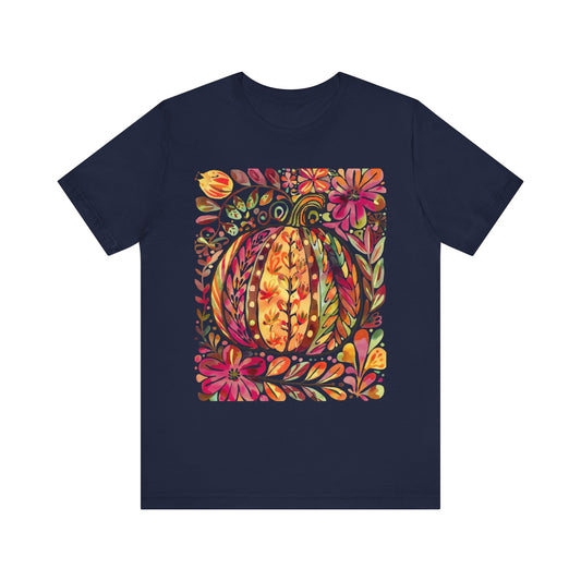 Autumn Pumpkin Graphic Tee, Fall T-Shirt, Halloween Apparel, Thanksgiving Gift
