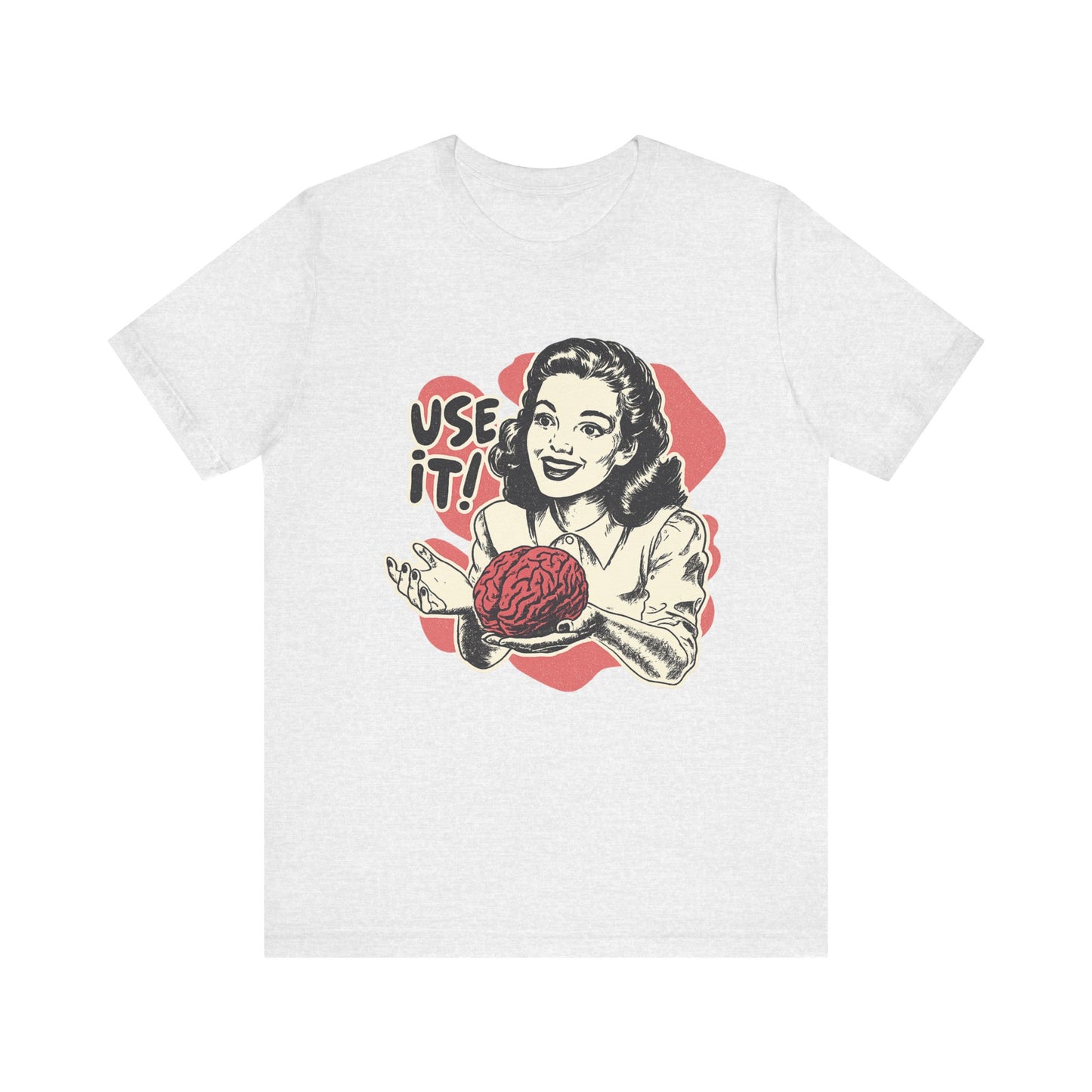 Vintage-Inspired Brain Tees, Use It! Graphic Tee for Brainiacs, Gift for Students, Fun Statement Shirt, Unisex Pop Culture Apparel