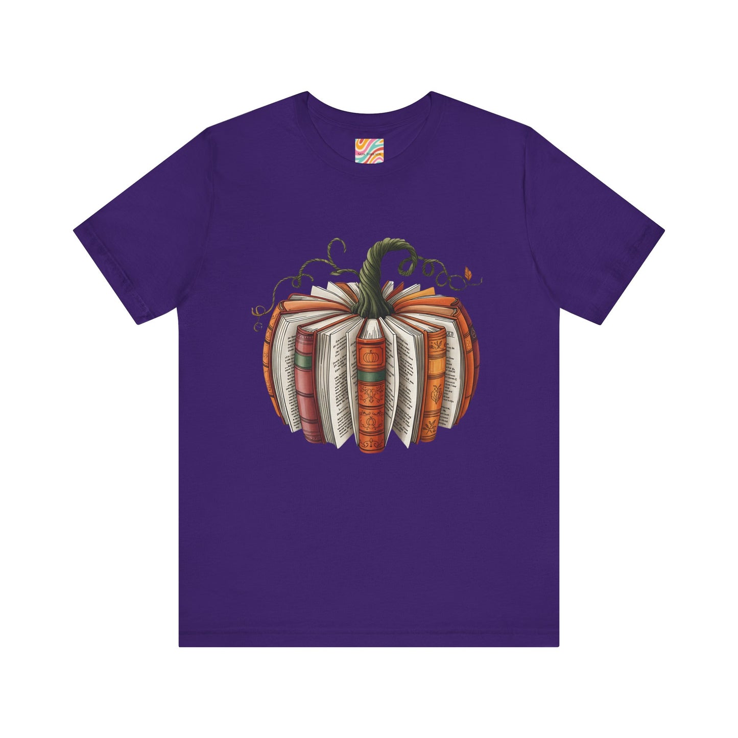 Book Pumpkin Unisex Jersey Short Sleeve Tee