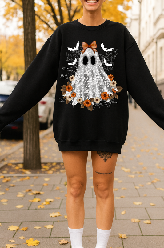 Cute Ghost Floral Sweatshirt