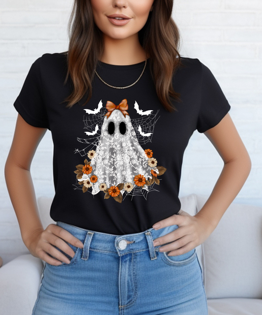 Cute Ghost Floral T-Shirt