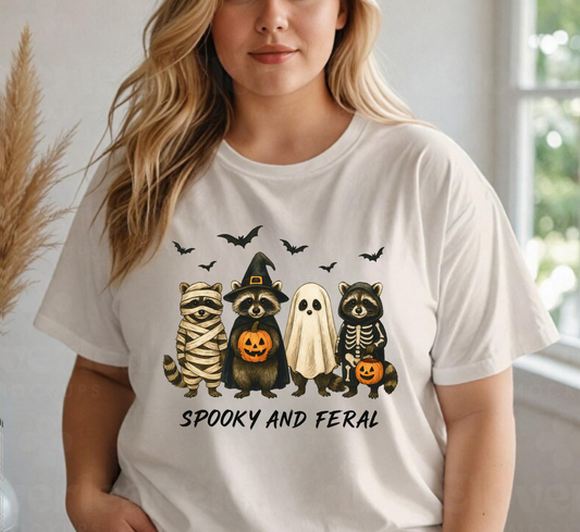 Spooky & Feral Halloween T shirt