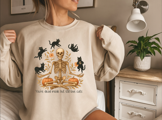 Skeleton & Cats Sweatshirt
