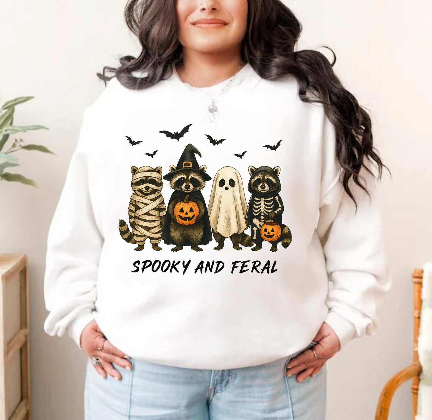 Spooky and Feral Halloween Sweatshirt