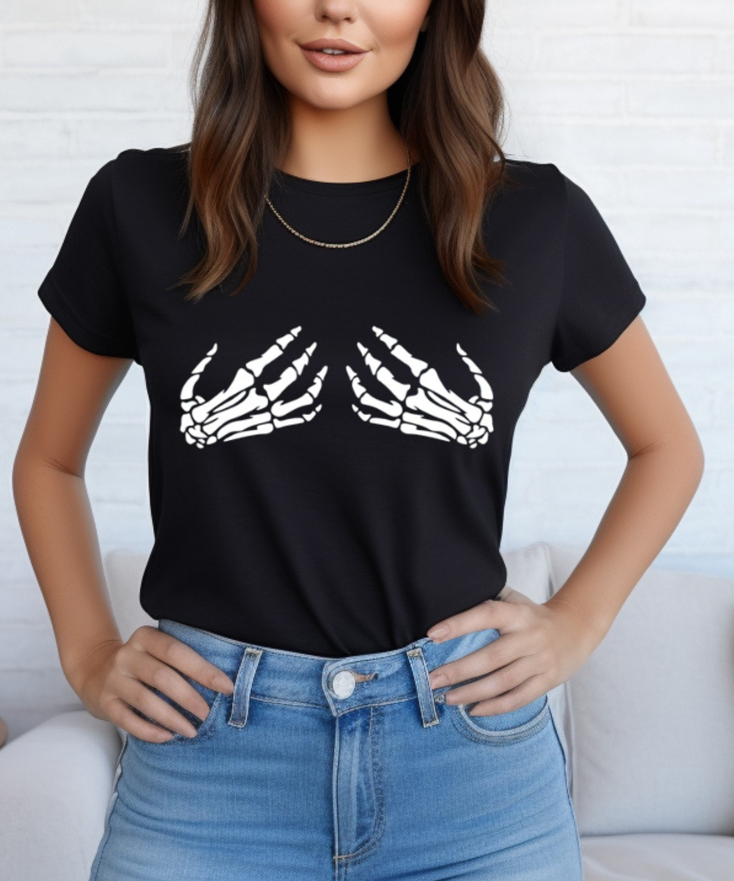 Skeleton Hands T shirt