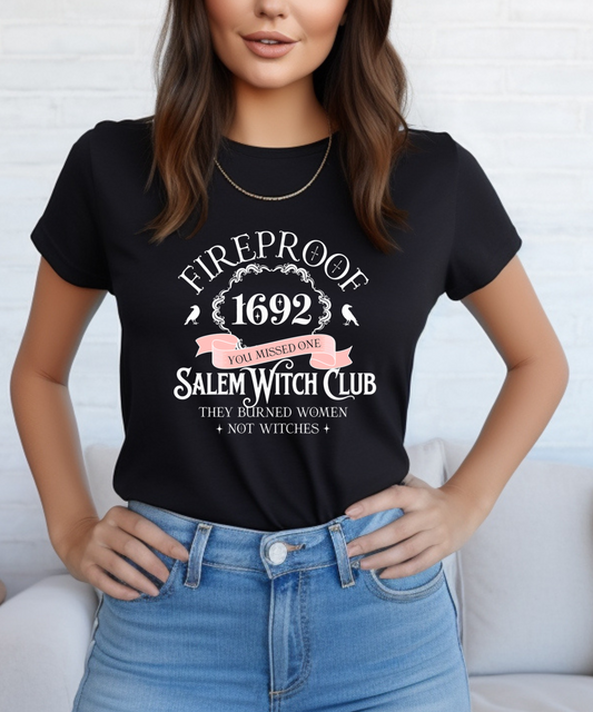 Fireproof Salem Witch Club T shirt