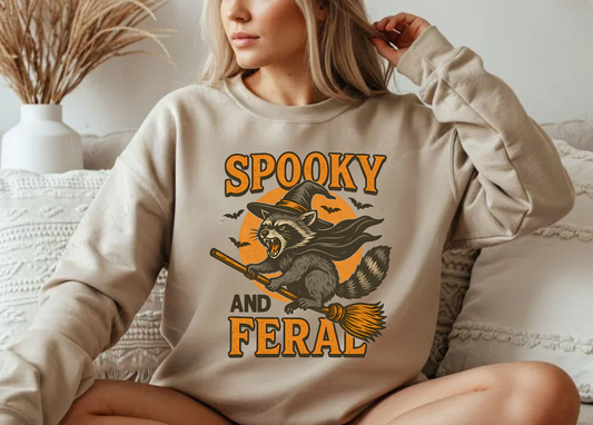 Spooky and Feral Racoon Sweatshirt