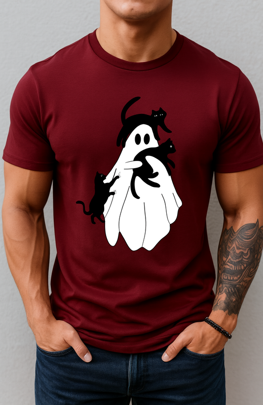 Ghostly Cat Lover's T-Shirt